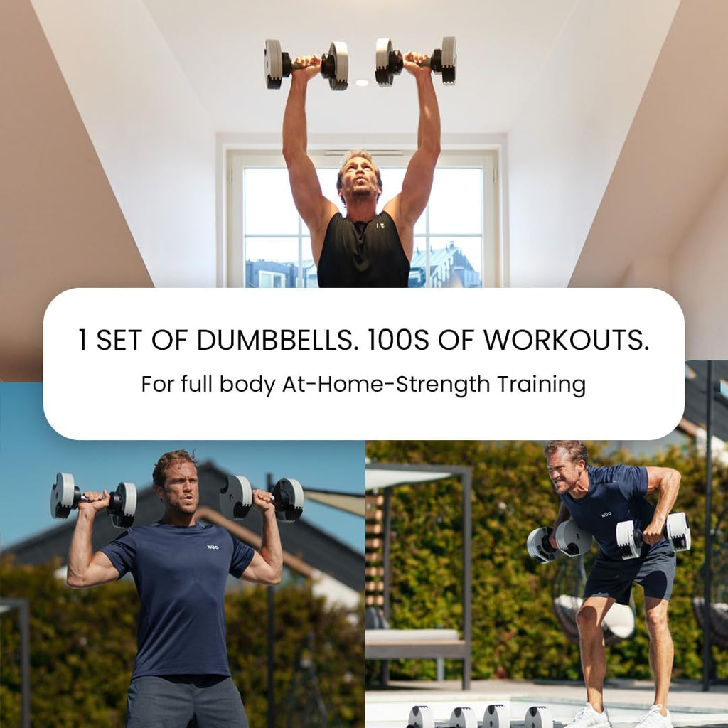 Adjustable Dumbbells 5-80 lbs: Replace 16 Sets