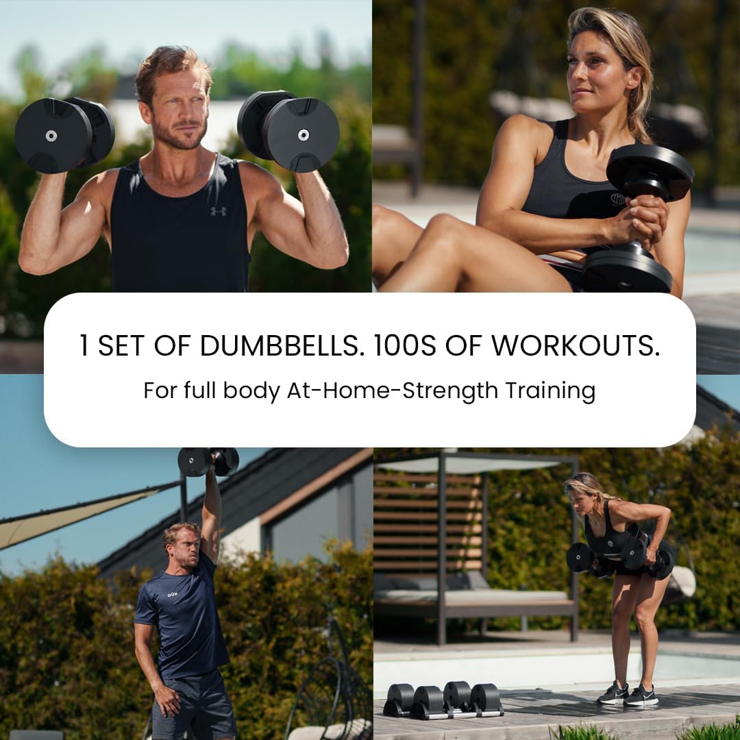 Adjustable Dumbbells 5-80 lbs: Replace 16 Sets