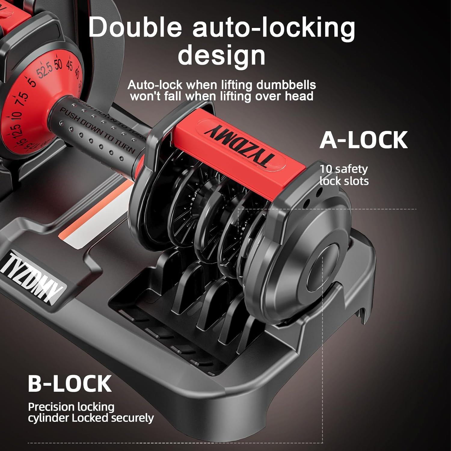 Adjustable Dumbbells Set of 2，Free Weights Dumbbells Set