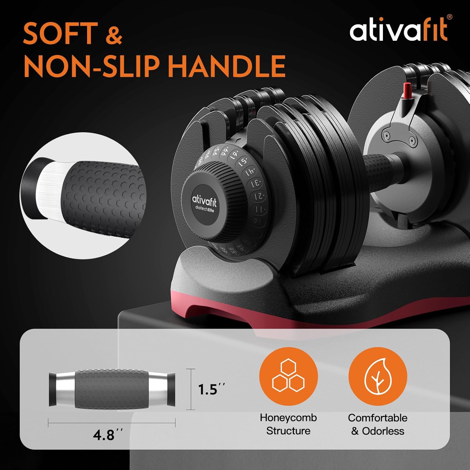 27.5/66/88LBS Pair Adjustable Dumbbell Set with Anti-slip Handle 12 In 1 Quick Dial Adjustment Weights With Safety Locking Button Space Saving Strength Training for Full Body Home Gym Workout