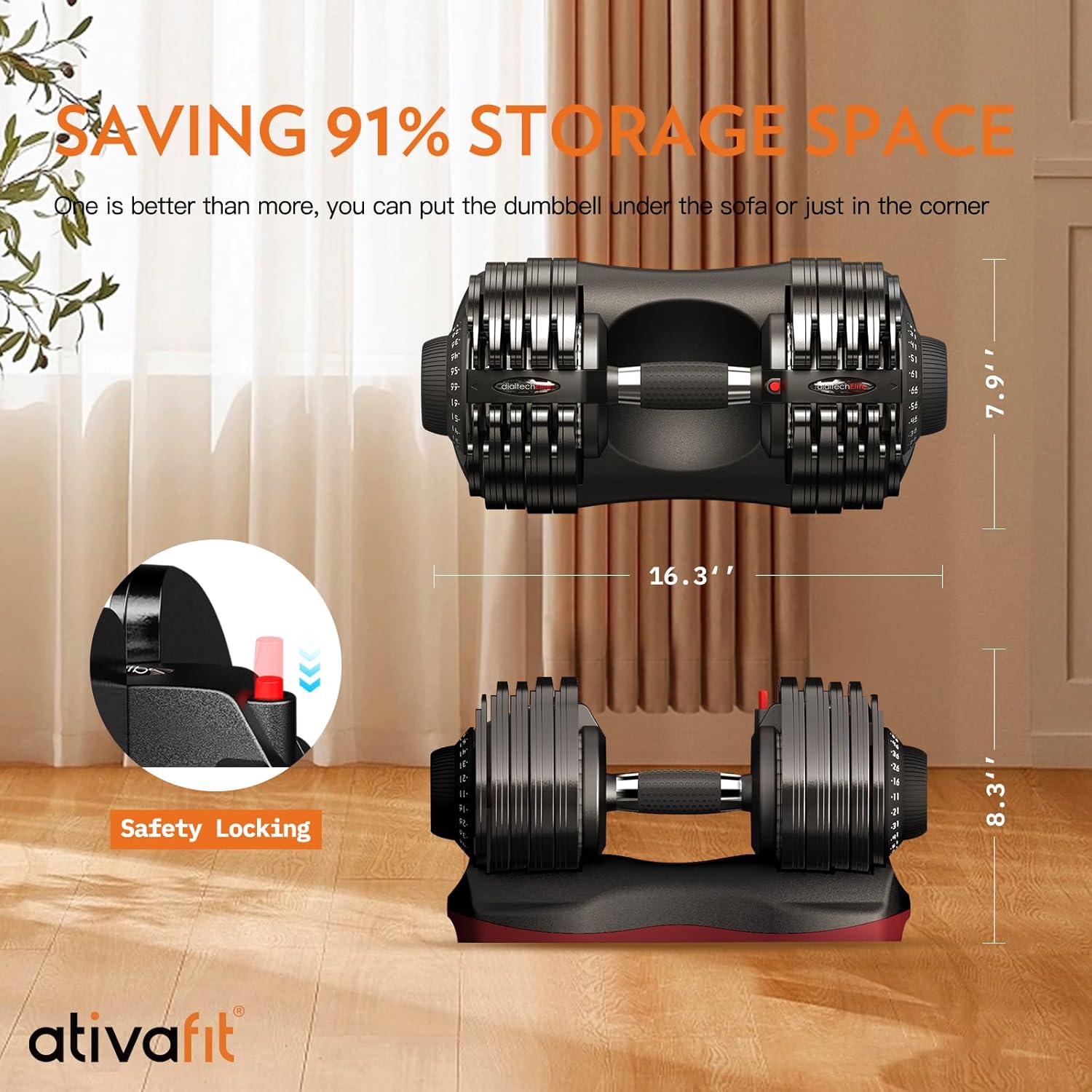 27.5/66/88LBS Pair Adjustable Dumbbell Set with Anti-slip Handle 12 In 1 Quick Dial Adjustment Weights With Safety Locking Button Space Saving Strength Training for Full Body Home Gym Workout