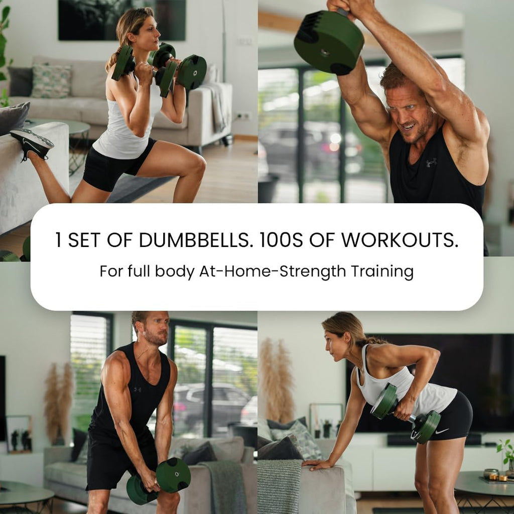Adjustable Dumbbells 5-80 lbs: Replace 16 Sets