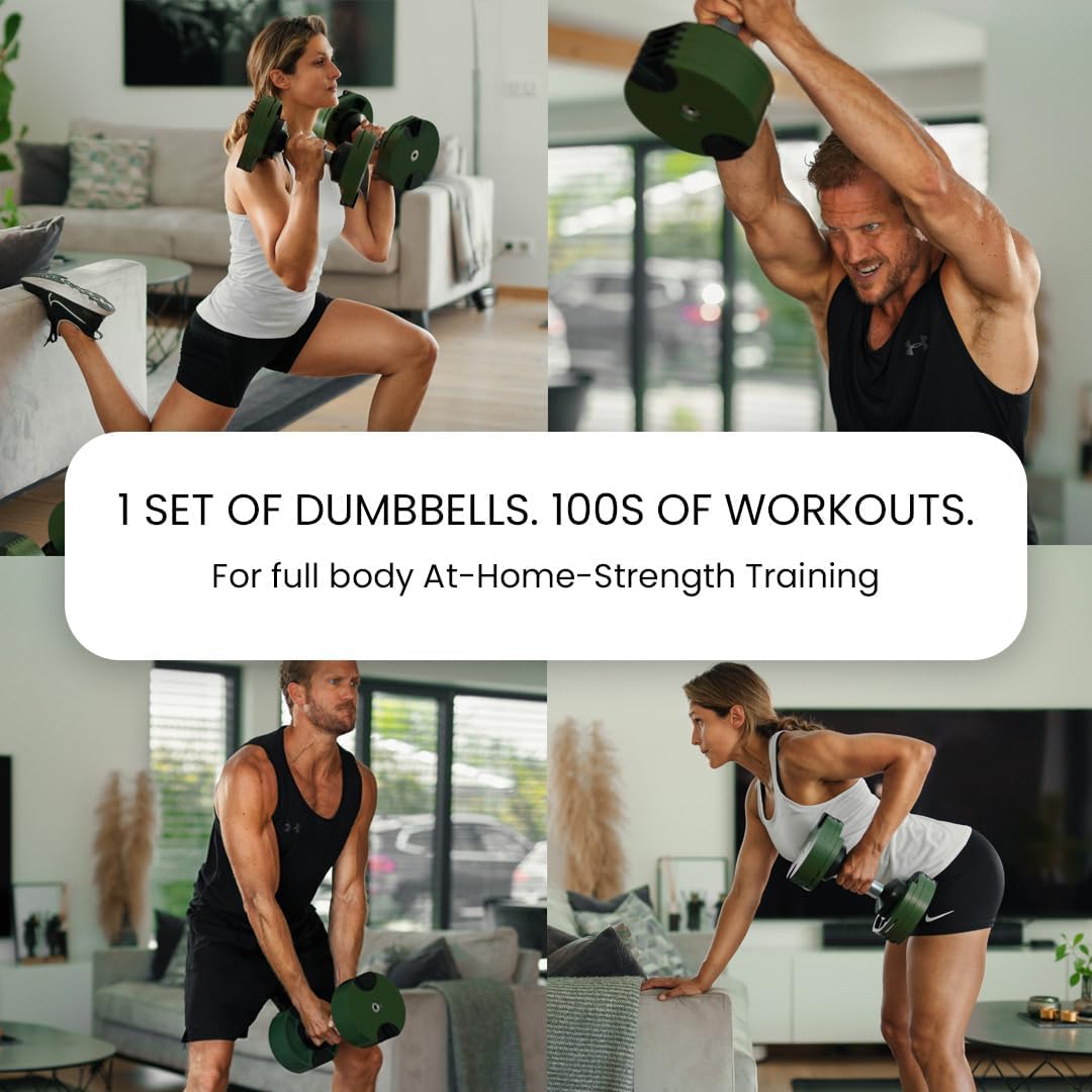 Adjustable Dumbbells 5-80 lbs: Replace 16 Sets