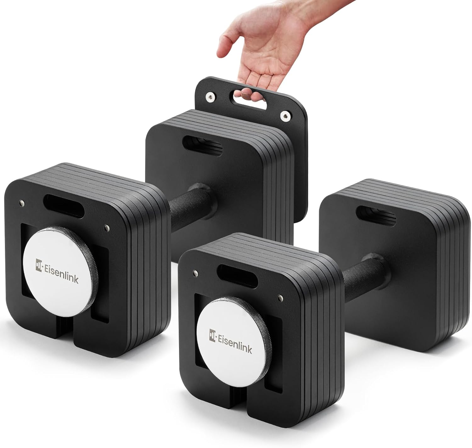 Adjustable Dumbbell Set, 10-50/80lb, 5lb Increments