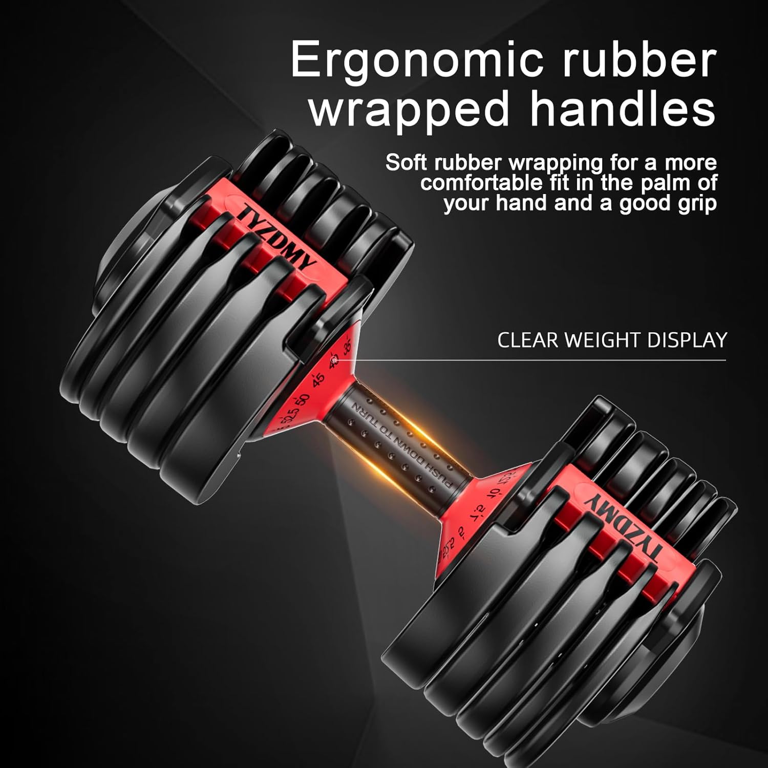 Adjustable Dumbbells Set of 2，Free Weights Dumbbells Set