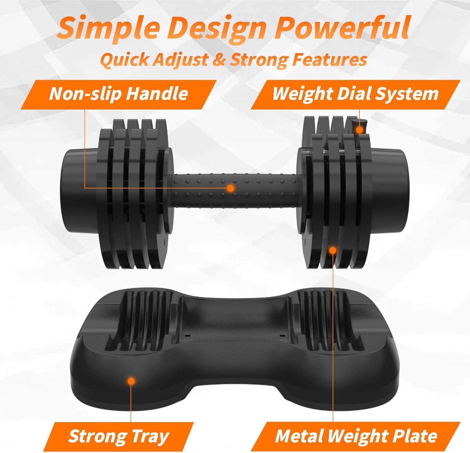 27.5/66/88LBS Pair Adjustable Dumbbell Set with Anti-slip Handle 12 In 1 Quick Dial Adjustment Weights With Safety Locking Button Space Saving Strength Training for Full Body Home Gym Workout