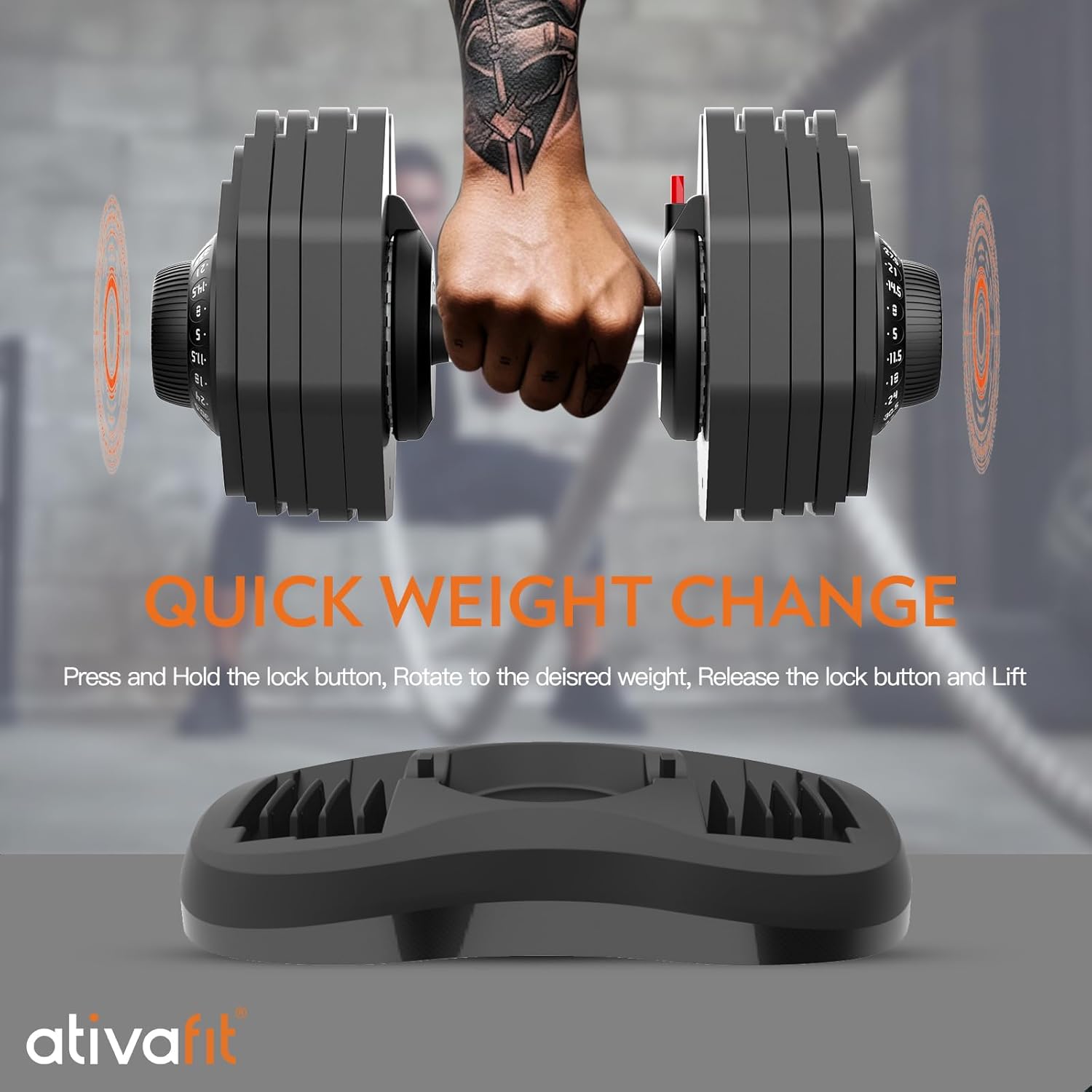 27.5/66/88LBS Pair Adjustable Dumbbell Set with Anti-slip Handle 12 In 1 Quick Dial Adjustment Weights With Safety Locking Button Space Saving Strength Training for Full Body Home Gym Workout